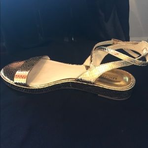Michael Kors gold sandals